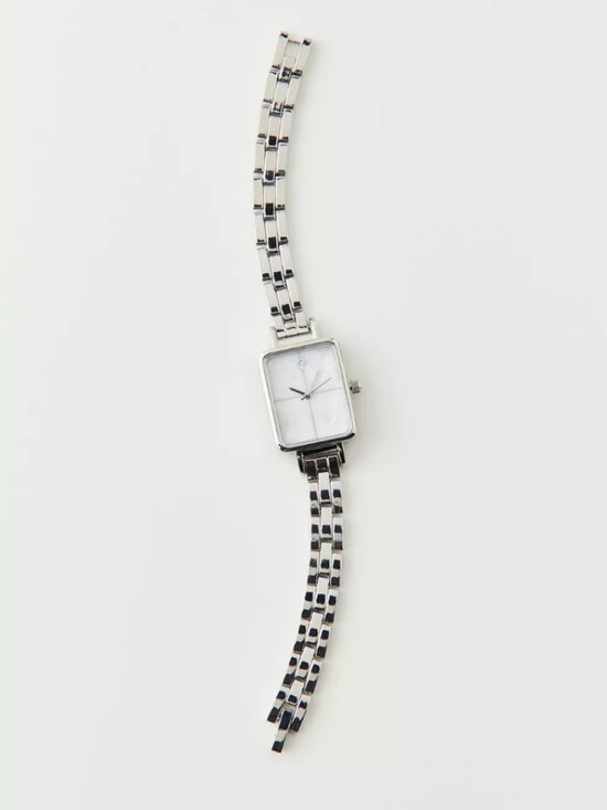 Urban Outfitters Classic Metal Rectangle Face Watch main image 4